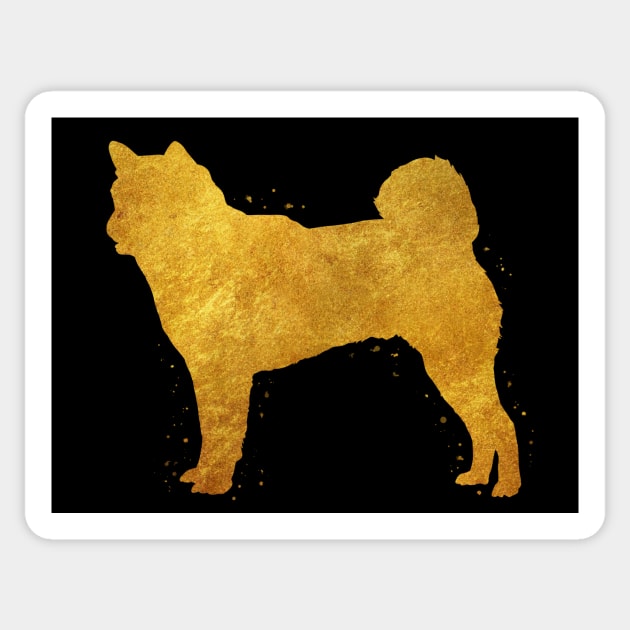 Shiba inu golden art Sticker by Yahya Art